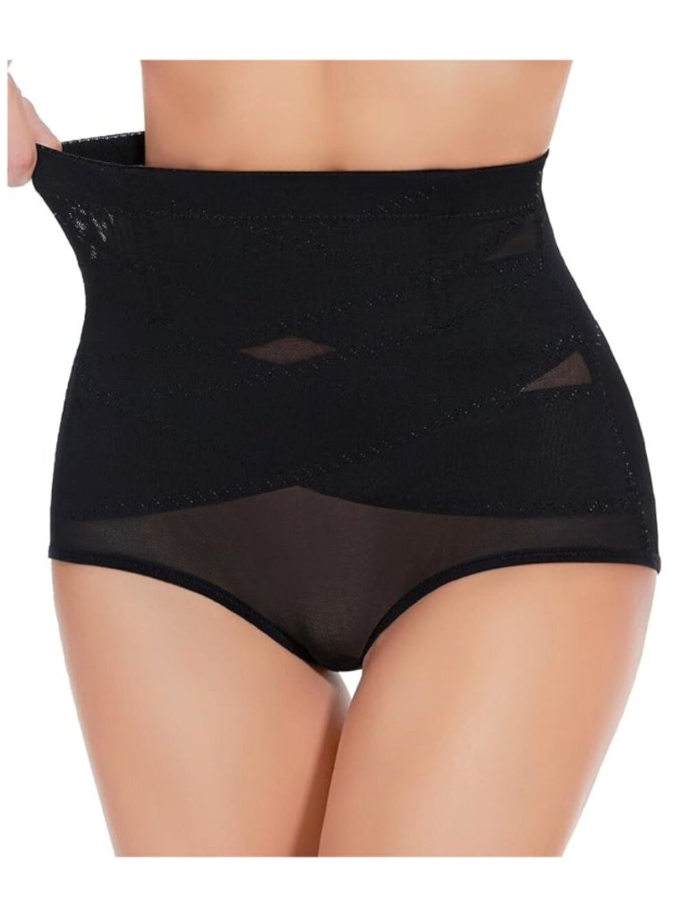 TUMMY CONTROL Women's Shapewear -High Waisted - Seamless - BLACK - Size LARGE